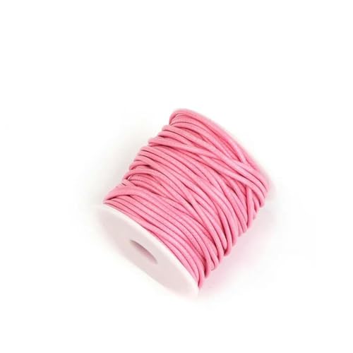 HIFRQVVC Gewachstes Baumwollgarn Perlenschnur Spule, 10M/Rolle Gewachste Baumwollschnur Bunte Gewachste Fadenschnur Gurt Perlen Halskette Seil(Pink,1.2mm) von HIFRQVVC