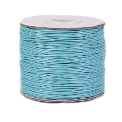 HIFRQVVC Gewachstes Baumwollgarn Perlenschnur Spule, 150 m 0,8 mm gewachstes Baumwollgarn, gewachstes Garn, Schnur, Riemen, Halskette, Seil zur Schmuckherstellung(Blue) von HIFRQVVC