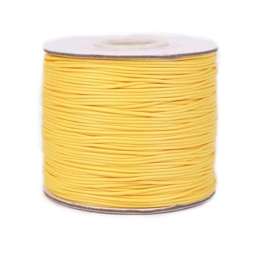 HIFRQVVC Gewachstes Baumwollgarn Perlenschnur Spule, 150 m 0,8 mm gewachstes Baumwollgarn, gewachstes Garn, Schnur, Riemen, Halskette, Seil zur Schmuckherstellung(Yellow) von HIFRQVVC