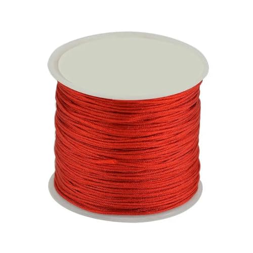 HIFRQVVC Gewachstes Baumwollgarn Perlenschnur Spule, 45 m/Rolle 0,8 mm gewachste Baumwollschnur Seil Perlen Handwerk DIY Armband Halskette geflochtene Schnur(1) von HIFRQVVC