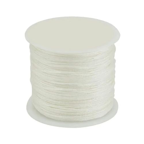 HIFRQVVC Gewachstes Baumwollgarn Perlenschnur Spule, 45 m/Rolle 0,8 mm gewachste Baumwollschnur Seil Perlen Handwerk DIY Armband Halskette geflochtene Schnur(13) von HIFRQVVC