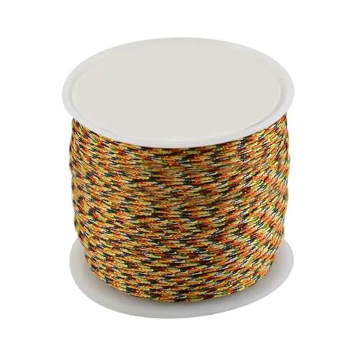 HIFRQVVC Gewachstes Baumwollgarn Perlenschnur Spule, 45 m/Rolle 0,8 mm gewachste Baumwollschnur Seil Perlen Handwerk DIY Armband Halskette geflochtene Schnur(20) von HIFRQVVC