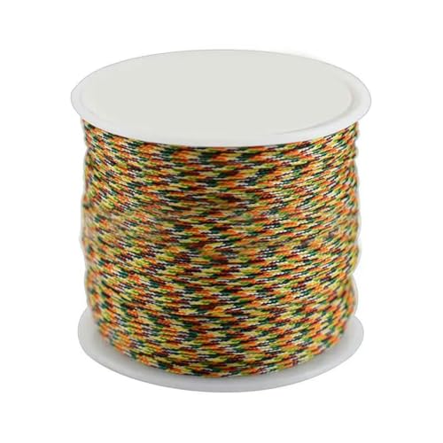 HIFRQVVC Gewachstes Baumwollgarn Perlenschnur Spule, 45 m/Rolle 0,8 mm gewachste Baumwollschnur Seil Perlen Handwerk DIY Armband Halskette geflochtene Schnur(21) von HIFRQVVC