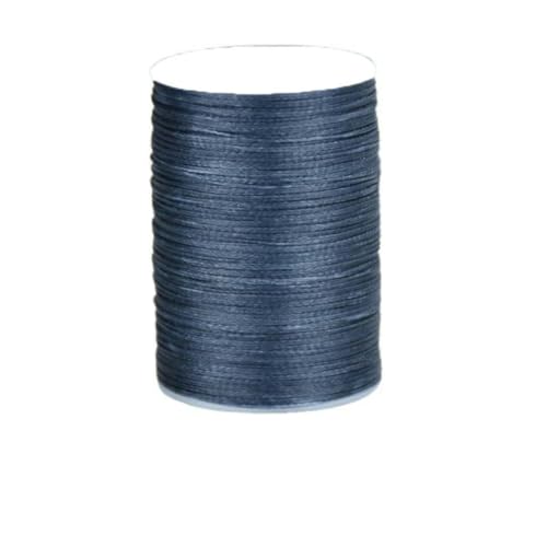 HIFRQVVC Gewachstes Baumwollgarn Perlenschnur Spule, 90m 0,8mm Gewachste Gewinde Reparatur Schnur String Nähen Leder Hand Wachs Nähen DIY Gewinde(20 Blue Grey) von HIFRQVVC
