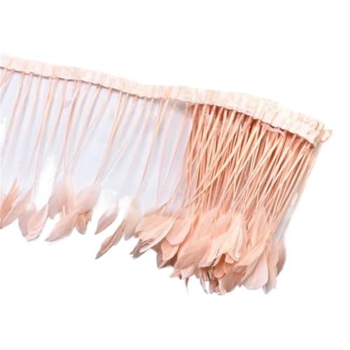 HIFRQVVC Party Dekoration Federn Band, Federbesatz, Fransen, 2 Yards, 4–6 Zoll, for Bastelarbeiten, Hochzeit, Nähen, Dekoration(Pink1) von HIFRQVVC