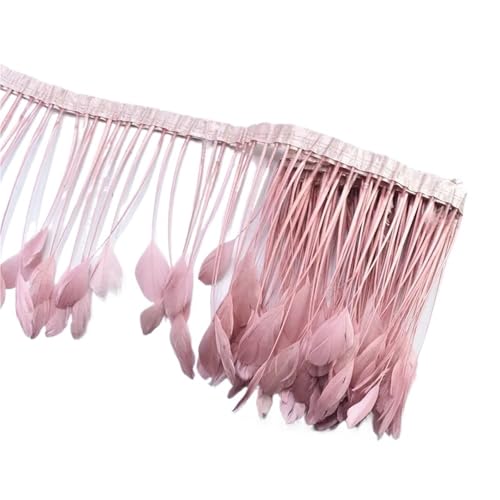 HIFRQVVC Party Dekoration Federn Band, Federbesatz, Fransen, 2 Yards, 4–6 Zoll, for Bastelarbeiten, Hochzeit, Nähen, Dekoration(Pink2) von HIFRQVVC