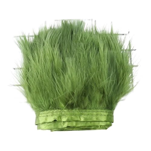 HIFRQVVC Party Dekoration Federn Band, Federbesatzband, 2 Meter, 8–10 cm, for Basteln, Nähen, Hochzeitskleid-Dekoration(Green) von HIFRQVVC