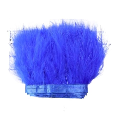 HIFRQVVC Party Dekoration Federn Band, Federbesatzband, 2 Meter, 8–10 cm, for Basteln, Nähen, Hochzeitskleid-Dekoration(Royal Blue) von HIFRQVVC