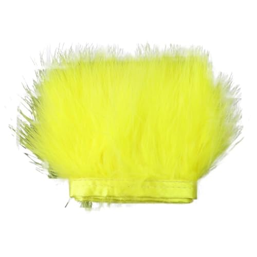 HIFRQVVC Party Dekoration Federn Band, Federbesatzband, 2 Meter, 8–10 cm, for Basteln, Nähen, Hochzeitskleid-Dekoration(Yellow) von HIFRQVVC