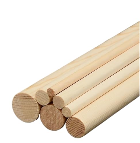 Holzdübelstäbe, Kiefernholzstäbe und -streifen, Packung mit 5–20 Stück, 8–28 mm x 100–300 mm, for DIY-Bastel- und Dekorationszwecke(12x100mm,20pcs) von HIFRQVVC