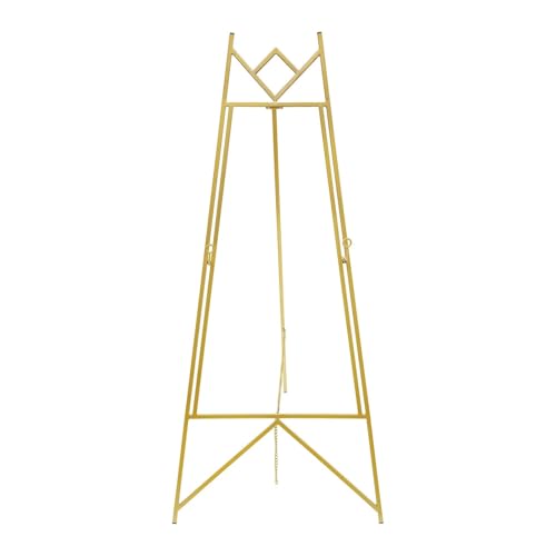 Klappbare Staffelei, 2 Stück, goldfarbene Staffelei, Ständer, Signaturständer, Staffelei, verstellbare Neigung, drei Beine, Poster- und Foto-Präsentationsständer (Gold 1) von HIFRQVVC