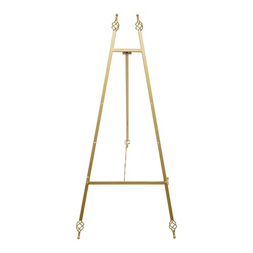 Klappbare Staffelei, 2 Stück, goldfarbene Staffelei, Ständer, Signaturständer, Staffelei, verstellbare Neigung, drei Beine, Poster- und Foto-Präsentationsständer (Gold 2) von HIFRQVVC