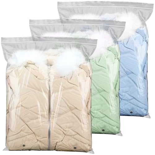 HIGA-JKL 20 Stück 50 × 60 große versiegelte Beutel, große wiederverschließbare transparente Plastiktüten, dick und langlebig, Aufbewahrungstasche, geeignet für Baumwollkleidung, Baumwollhosen HIGA-JKL 20 Stück 50 × 60 große versiegelte Beutel, große wiederverschließbare transparente Plastiktüten, dick und langlebig, Aufbewahrungstasche, geeignet für Baumwollkleidung, Baumwollhosen von HIGA-JKL