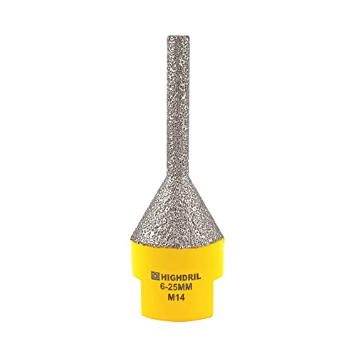 Diamant-Fasenfräser – HIGHDRIL Diamant-Senker-Finger-Bit für 6-25 mm (1/4 "-1") Lochvergrößerung, Formschneiden in Porzellan, Keramikfliesen, Granit, Marmor, Quarz von HIGHDRIL
