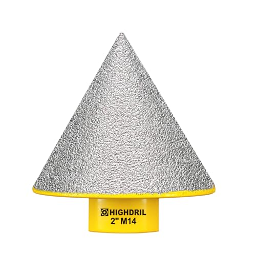 Diamant Fingerfräser - HIGHDRIL 50mm Diamant-Fasenfräser mit M14 Gewinde zum Vergrößern und Beschneiden bestehender Löcher in Porzellan, Keramik, Marmor, Granit Diamant Fingerfräser - HIGHDRIL 50mm Diamant-Fasenfräser mit M14 Gewinde zum Vergrößern und Beschneiden bestehender Löcher in Porzellan, Keramik, Marmor, Granit von HIGHDRIL