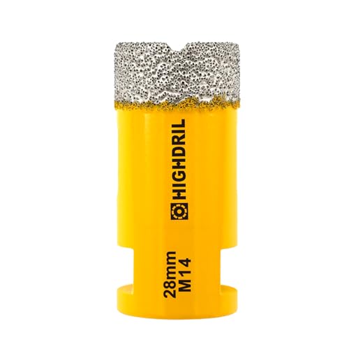 HIGHDRIL Diamant Bohrkrone - 28mm Lochsäge Fliesen M14 Gewinde für Porzellan Fliese Keramik Granit Marmor Trockenbohren Fliesen Diamantbohrer HIGHDRIL Diamant Bohrkrone - 28mm Lochsäge Fliesen M14 Gewinde für Porzellan Fliese Keramik Granit Marmor Trockenbohren Fliesen Diamantbohrer von HIGHDRIL