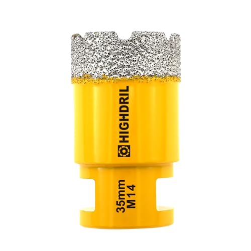 HIGHDRIL Diamant Bohrkrone - 35mm Lochsäge Fliesen M14 Gewinde für Porzellan Fliese Keramik Granit Marmor Trockenbohren Fliesen Diamantbohrer HIGHDRIL Diamant Bohrkrone - 35mm Lochsäge Fliesen M14 Gewinde für Porzellan Fliese Keramik Granit Marmor Trockenbohren Fliesen Diamantbohrer von HIGHDRIL