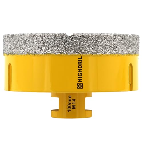 HIGHDRIL Diamant Bohrkrone - 100mm Lochsäge Fliesen M14 Gewinde für Porzellan Fliese Keramik Granit Marmor Trockenbohren Fliesen Diamantbohrer HIGHDRIL Diamant Bohrkrone - 100mm Lochsäge Fliesen M14 Gewinde für Porzellan Fliese Keramik Granit Marmor Trockenbohren Fliesen Diamantbohrer von HIGHDRIL