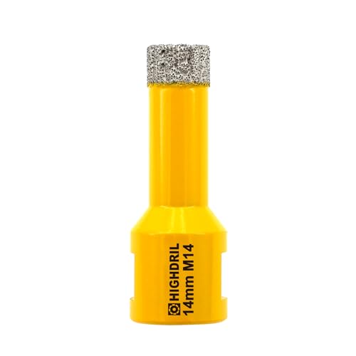 HIGHDRIL Diamant Bohrkrone - 14mm Lochsäge Fliesen M14 Gewinde für Porzellan Fliese Keramik Granit Marmor Trockenbohren Fliesen Diamantbohrer HIGHDRIL Diamant Bohrkrone - 14mm Lochsäge Fliesen M14 Gewinde für Porzellan Fliese Keramik Granit Marmor Trockenbohren Fliesen Diamantbohrer von HIGHDRIL