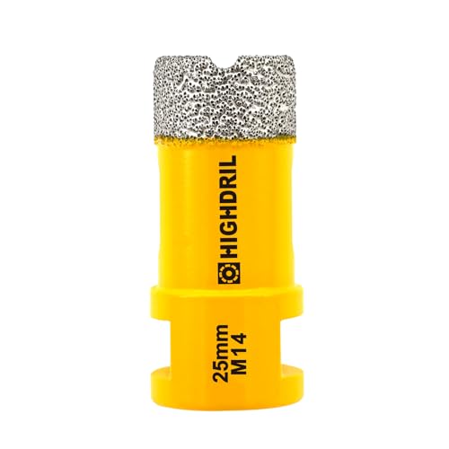 HIGHDRIL Diamant Bohrkrone - 25mm Lochsäge Fliesen M14 Gewinde für Porzellan Fliese Keramik Granit Marmor Trockenbohren Fliesen Diamantbohrer HIGHDRIL Diamant Bohrkrone - 25mm Lochsäge Fliesen M14 Gewinde für Porzellan Fliese Keramik Granit Marmor Trockenbohren Fliesen Diamantbohrer von HIGHDRIL