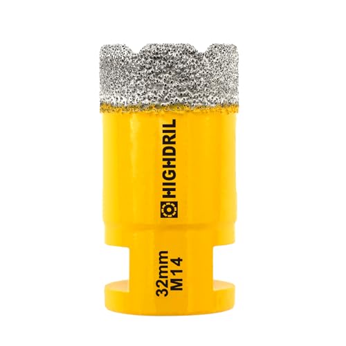HIGHDRIL Diamant Bohrkrone - 32mm Lochsäge Fliesen M14 Gewinde für Porzellan Fliese Keramik Granit Marmor Trockenbohren Fliesen Diamantbohrer HIGHDRIL Diamant Bohrkrone - 32mm Lochsäge Fliesen M14 Gewinde für Porzellan Fliese Keramik Granit Marmor Trockenbohren Fliesen Diamantbohrer von HIGHDRIL