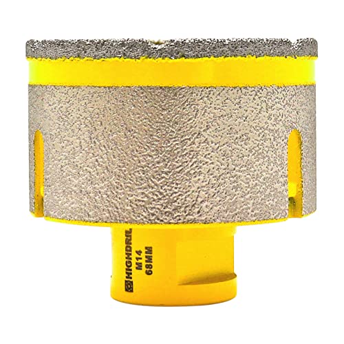 HIGHDRIL Diamant Fingerfräser - 68MM Trockenbohrer zum Bohren, Fräsen und Vergrößern von Löchern in Keramik, Porzellan, Fliesen, Marmor, Granit und Kunststein HIGHDRIL Diamant Fingerfräser - 68MM Trockenbohrer zum Bohren, Fräsen und Vergrößern von Löchern in Keramik, Porzellan, Fliesen, Marmor, Granit und Kunststein von HIGHDRIL