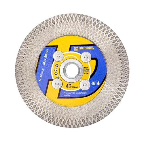 HIGHDRIL Diamant Trennscheibe 105mm x M14 - Doppelseitige Verwendung Trenn- und Schruppscheiben für Keramik Porzellan Fliesen Marmor Künstlicher Stein Granit HIGHDRIL Diamant Trennscheibe 105mm x M14 - Doppelseitige Verwendung Trenn- und Schruppscheiben für Keramik Porzellan Fliesen Marmor Künstlicher Stein Granit von HIGHDRIL