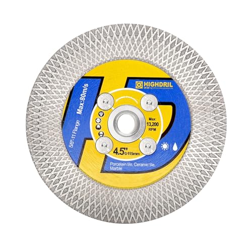 HIGHDRIL Diamant Trennscheibe 115mm x M14 - Doppelseitige Verwendung Trenn- und Schruppscheiben für Keramik Porzellan Fliesen Marmor Künstlicher Stein Granit HIGHDRIL Diamant Trennscheibe 115mm x M14 - Doppelseitige Verwendung Trenn- und Schruppscheiben für Keramik Porzellan Fliesen Marmor Künstlicher Stein Granit von HIGHDRIL