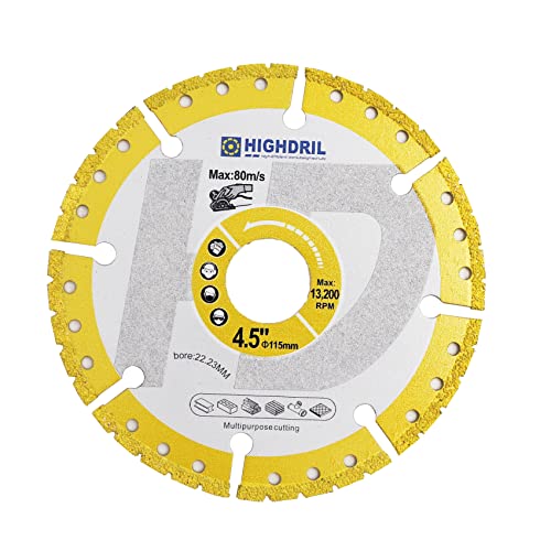 HIGHDRIL Diamant Trennscheibe für Metall - 350mm Universal Vakuumgelötet Scheibe für Betonstahl Blech Metall Winkeleisen Rostfreier Stahl Beton Granit Marmor HIGHDRIL Diamant Trennscheibe für Metall - 350mm Universal Vakuumgelötet Scheibe für Betonstahl Blech Metall Winkeleisen Rostfreier Stahl Beton Granit Marmor von HIGHDRIL