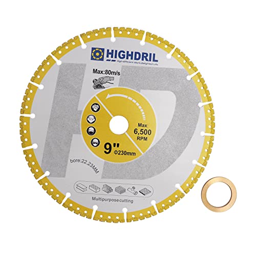 HIGHDRIL Diamant Trennscheibe für Metall - 200mm Universal Vakuumgelötet Scheibe für Betonstahl Blech Metall Winkeleisen Rostfreier Stahl Beton Granit Marmor HIGHDRIL Diamant Trennscheibe für Metall - 200mm Universal Vakuumgelötet Scheibe für Betonstahl Blech Metall Winkeleisen Rostfreier Stahl Beton Granit Marmor von HIGHDRIL