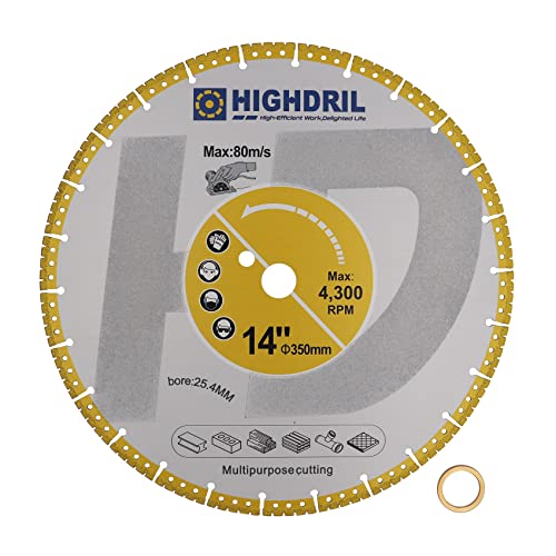 HIGHDRIL Diamant Trennscheibe für Metall - 300mm Universal Vakuumgelötet Scheibe für Betonstahl Blech Metall Winkeleisen Rostfreier Stahl Beton Granit Marmor HIGHDRIL Diamant Trennscheibe für Metall - 300mm Universal Vakuumgelötet Scheibe für Betonstahl Blech Metall Winkeleisen Rostfreier Stahl Beton Granit Marmor von HIGHDRIL
