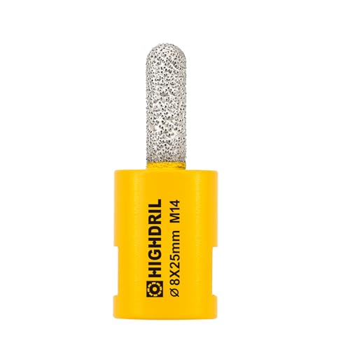 HIGHDRIL Diamant Mörtel Bohrer - 8x25MM M14 Gewinde Diamant Glitzer Gebiss für Nass/Trocken Entfernen Alten Mörtel, Schleifen Fräsen Mauerwerk Ziegel Stein HIGHDRIL Diamant Mörtel Bohrer - 8x25MM M14 Gewinde Diamant Glitzer Gebiss für Nass/Trocken Entfernen Alten Mörtel, Schleifen Fräsen Mauerwerk Ziegel Stein von HIGHDRIL