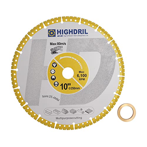 HIGHDRIL Diamant Trennscheibe für Metall - 230mm Universal Vakuumgelötet Scheibe für Betonstahl Blech Metall Winkeleisen Rostfreier Stahl Beton Granit Marmor von HIGHDRIL