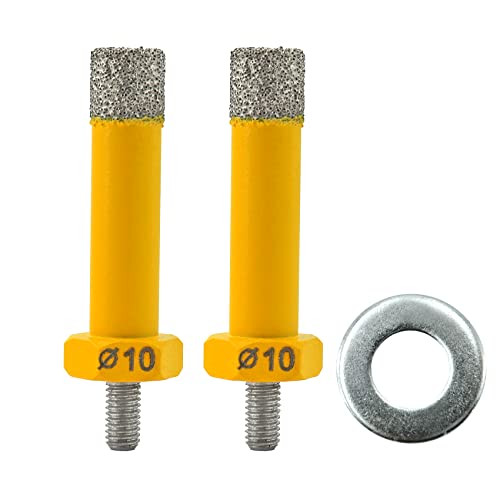 HIGHDRIL Diamantbohrer, M5-2 Stück, 10 mm, Diamant-Kernbohrer mit M5-Gewinde für Keramikfliesen, Porzellan, Dekton, Granit, Marmor, Quarz auf M5-Anschluss, Winkelschleifer HIGHDRIL Diamantbohrer, M5-2 Stück, 10 mm, Diamant-Kernbohrer mit M5-Gewinde für Keramikfliesen, Porzellan, Dekton, Granit, Marmor, Quarz auf M5-Anschluss, Winkelschleifer von HIGHDRIL
