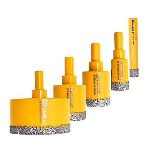 HIGHDRIL Diamantbohrer,Fliesenbohrer,5 Stück Durchmesser 10mm/20mm/30mm/35mm/65mm mit Dreiecksschaft Vakuumgelötete Lochsäge für Beton Granit Marmor Glas Feinsteinzeug Mauerwerk Ziegel,Dreiecksschaft HIGHDRIL Diamantbohrer,Fliesenbohrer,5 Stück Durchmesser 10mm/20mm/30mm/35mm/65mm mit Dreiecksschaft Vakuumgelötete Lochsäge für Beton Granit Marmor Glas Feinsteinzeug Mauerwerk Ziegel,Dreiecksschaft von HIGHDRIL