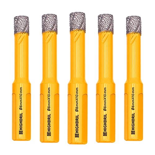 HIGHDRIL Diamantbohrer,Fliesenbohrer,5 Stück Durchmesser 8mm mit Dreiecksschaft Vakuumgelötete Lochsäge für Beton Granit Marmor Glas Feinsteinzeug Mauerwerk Ziegel,Dreiecksschaft HIGHDRIL Diamantbohrer,Fliesenbohrer,5 Stück Durchmesser 8mm mit Dreiecksschaft Vakuumgelötete Lochsäge für Beton Granit Marmor Glas Feinsteinzeug Mauerwerk Ziegel,Dreiecksschaft von HIGHDRIL