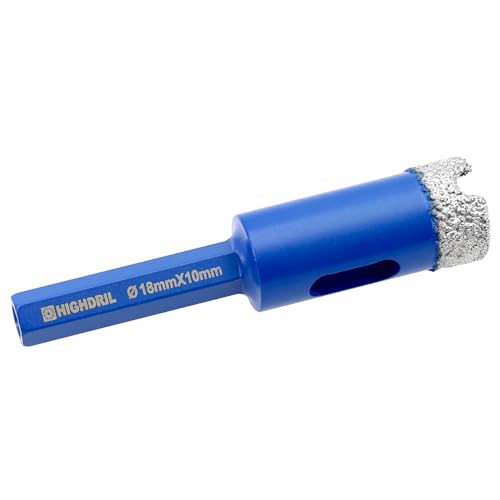 HIGHDRIL Diamantbohrer mit Sechskantschaft zum Trockenbohren 18mm für Granit Mauerwerk Keramik Fliese Marmor HIGHDRIL Diamantbohrer mit Sechskantschaft zum Trockenbohren 18mm für Granit Mauerwerk Keramik Fliese Marmor von HIGHDRIL