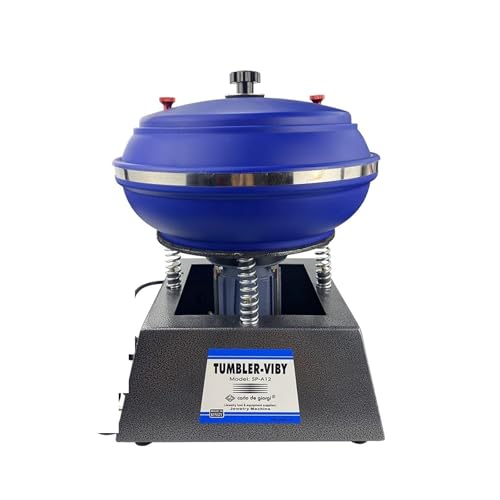12-Zoll-Vibrationspolierer Reinigen Sie Oberflächenflecken Rotationsschleifmaschine for DIY-Schmuck Entfernen Sie Verunreinigungen Werkzeug Für Anfänger und Heimwerker von HIHUPTRW
