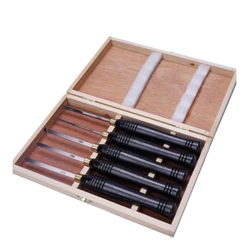 5 teile/satz Drehmaschine Meißel Set Holzbearbeitung Drehen Werkzeug Set HSS High Speed ​​Stahl Halbkreis Messer Hand-gehalten Holz Drehen werkzeug Für Anfänger und Heimwerker von HIHUPTRW