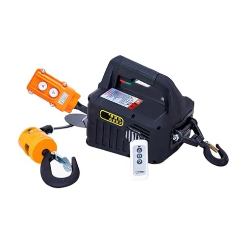 500 kg Fernbedienung Kran Hoist Draht Seil Elektrische Hoist Aluminium Shell Hoist Haushalt Innen Kleine Kran Hoist Für Anfänger und Heimwerker(Wire control,300 Kg 11.8m) von HIHUPTRW