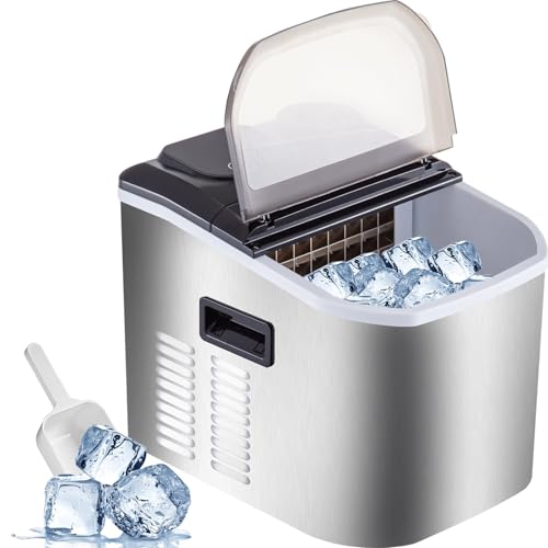 Eismaschine mit Eisschaufel und Korb-Arbeitsplatte, 40 Pfund in 24 Stunden, kompakt und selbstreinind for Zuhause/Küche/Büro Für Anfänger und Heimwerker Eismaschine mit Eisschaufel und Korb-Arbeitsplatte, 40 Pfund in 24 Stunden, kompakt und selbstreinind for Zuhause/Küche/Büro Für Anfänger und Heimwerker von HIHUPTRW