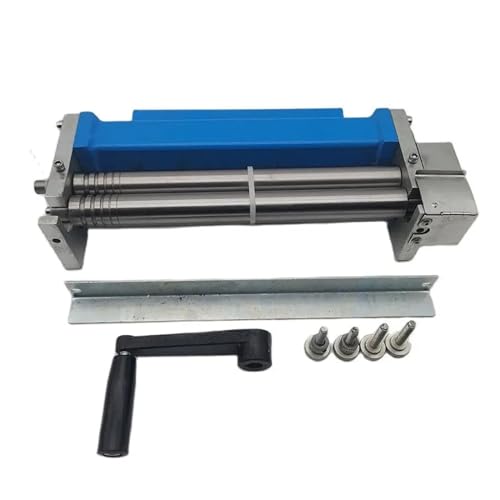 HR-320 Kleine Desktop-Handwalzenmaschine for Stahlplatten, Stahlstangenwalzenverarbeitung, Metallplattenbiegemaschine Für Anfänger und Heimwerker von HIHUPTRW