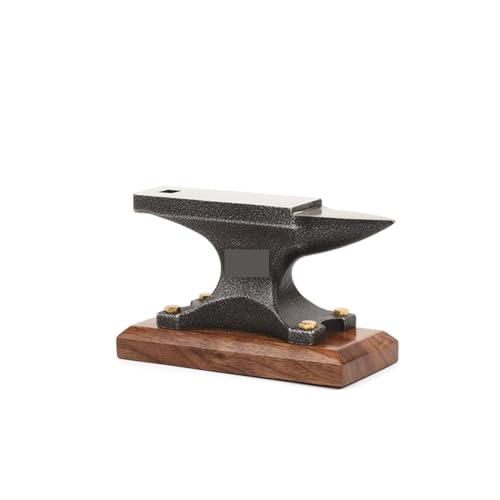 Horn-Amboss-Formwerkzeug aus legiertem Stahl, Metall-Percussion-Pad mit Walnussbasis for die Herstellung von Gold- und Silberschmuck Für Anfänger und Heimwerker von HIHUPTRW