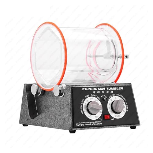 KT2000 Rotary Jewelry Polisher Tumbler Bead Surface Cleaner Drum Polisher With Bevel Timer 5kg Für Anfänger und Heimwerker von HIHUPTRW
