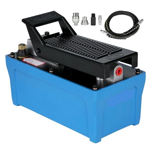 Lufthydraulikpumpe, pneumatische hydraulische Fußpumpe 10.000 PSI for den Aufbau und Umzug schwerer Maschinen, Autoreparatur, Ölmonta Für Anfänger und Heimwerker von HIHUPTRW