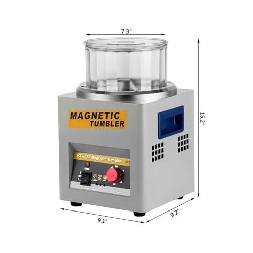 Magnetischer Polierer, Schmuckpolierer, Poliermaschine, Polierer mit 600 g Fassungsvermögen Für Anfänger und Heimwerker Magnetischer Polierer, Schmuckpolierer, Poliermaschine, Polierer mit 600 g Fassungsvermögen Für Anfänger und Heimwerker von HIHUPTRW