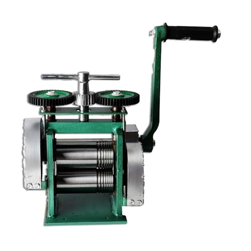Manuelle Walzwerkmaschine: 3-Zoll-Walze, manuelle Kombination, Abflachungsmaschine, Schmuck-DIY-Werkzeug und -Ausrüstung, Ausrüstung – blaue Farbe Für Anfänger und Heimwerker(02) von HIHUPTRW