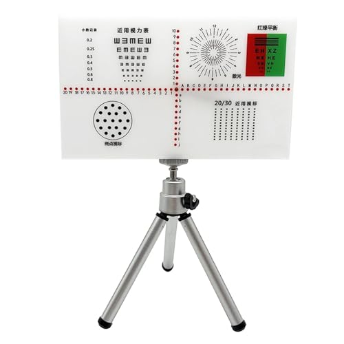 Optometrie-Testwerkzeu, Phoria Strabismus AC/A, Inspektionstafel mit Stativhalterung Für Anfänger und Heimwerker(Upgraded version) von HIHUPTRW