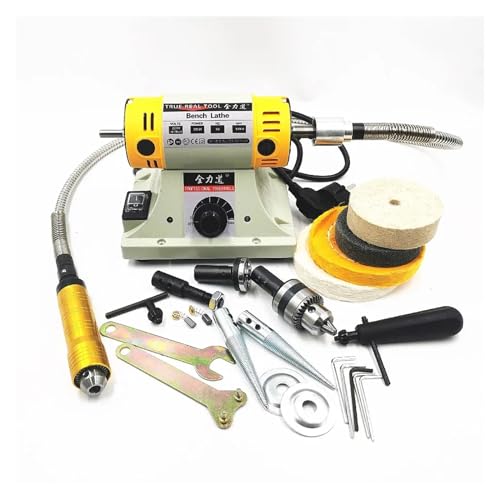Polierer 220 V 350 W DIY Holzbearbeitung Jade Schmuck Tischdrehmaschine Motorschleifer mit 0,4–6,5 mm Wellenschlauch Für Anfänger und Heimwerker von HIHUPTRW