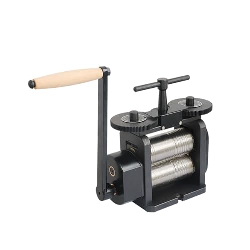 Schmuckwalzmaschine – manuelle Kombinationspresse mit Tablettierwerkzeug – DIY-Werkzeugsatz for Walzen von Blechen und Drähten for Schmuck Für Anfänger und Heimwerker(130mm) von HIHUPTRW